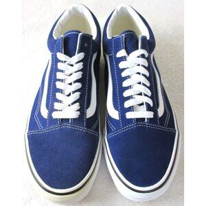 Vans Men's Old Skool Color Theory Beacon Blue White Striped Shoes Size 11.5 NIB